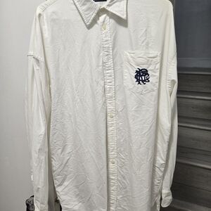 Polo Ralph Lauren Scribble Logo White Button-Up Shirt
